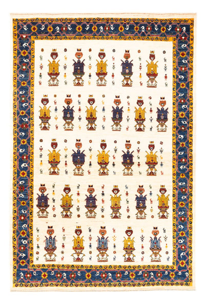 Gabbeh Persisch Teppich 154x221cm - Perserteppich Wollteppich