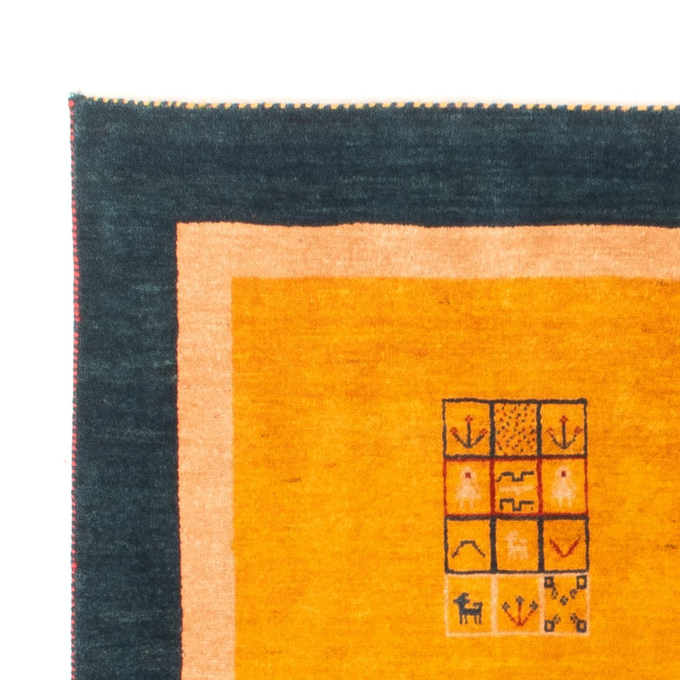 Gabbeh Teppich - Perser - 155 x 108 cm - gold
