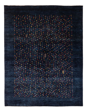 Gabbeh Teppich - Perser - 201 x 152 cm - dunkelblau
