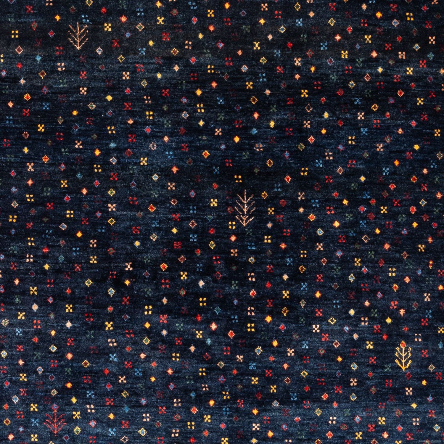 Gabbeh Teppich - Perser - 201 x 152 cm - dunkelblau