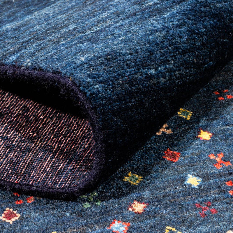 Gabbeh Teppich - Perser - 201 x 152 cm - dunkelblau