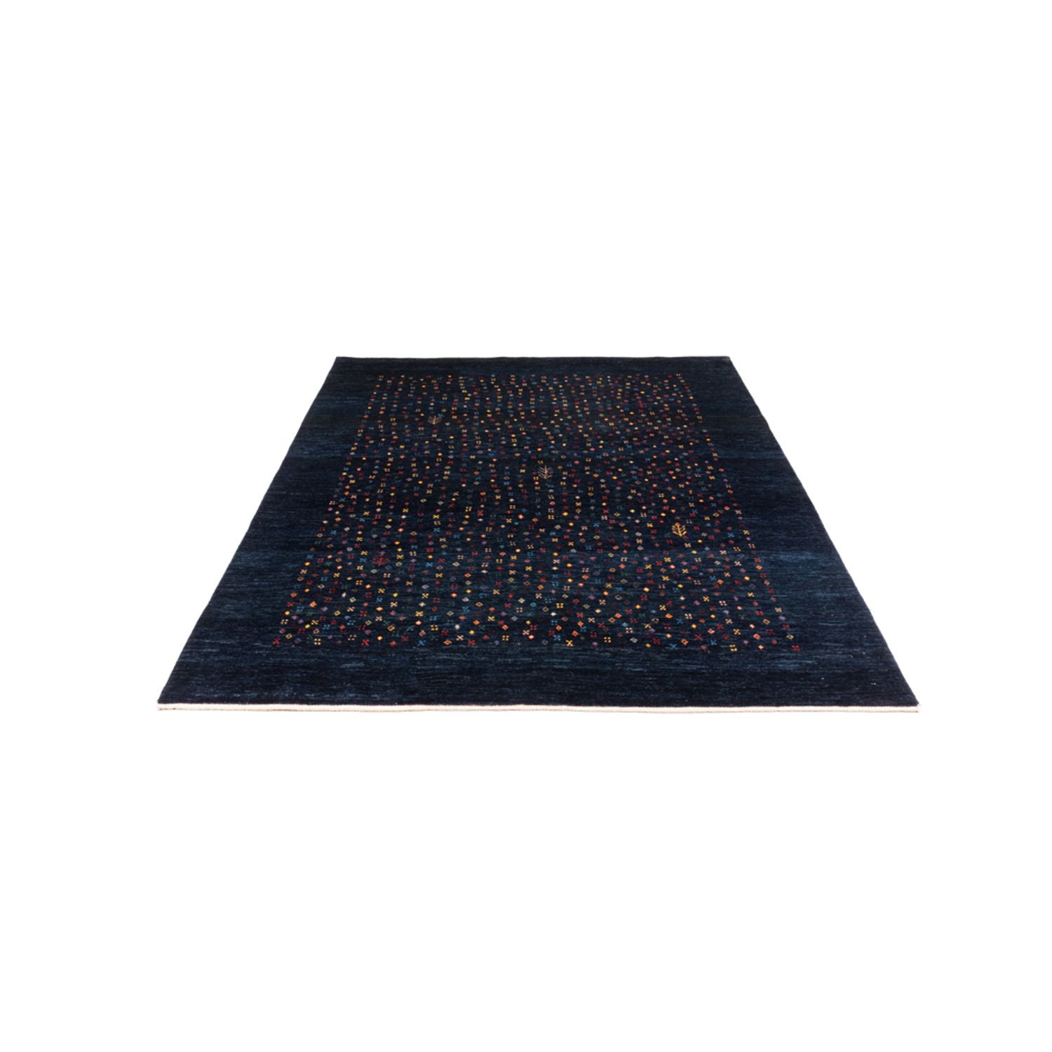 Gabbeh Teppich - Perser - 201 x 152 cm - dunkelblau