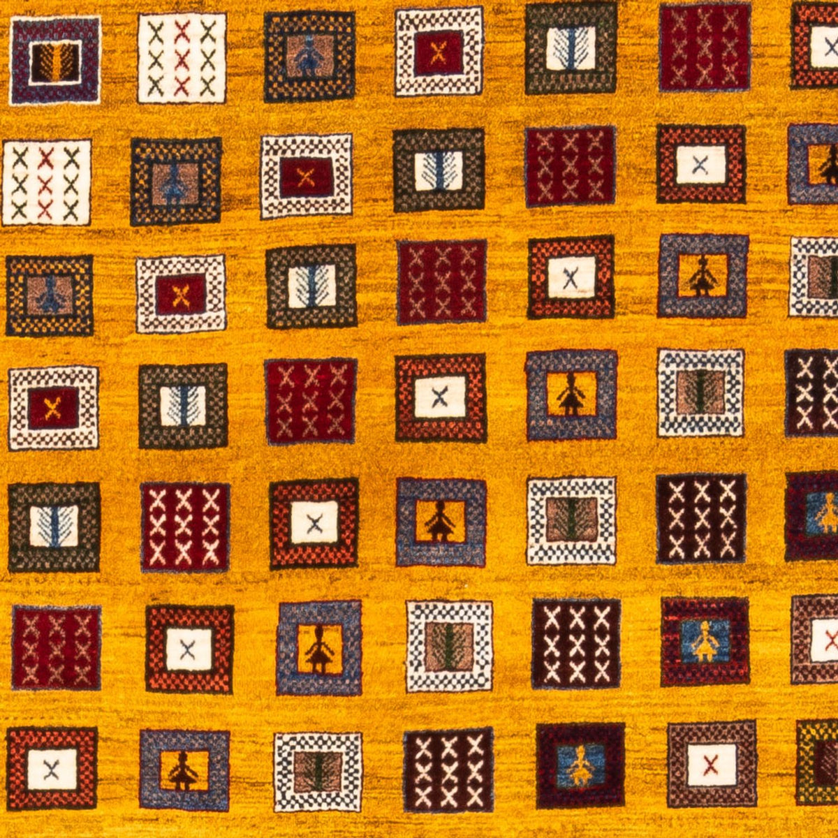 Gabbeh Teppich - Perser - 195 x 150 cm - gold