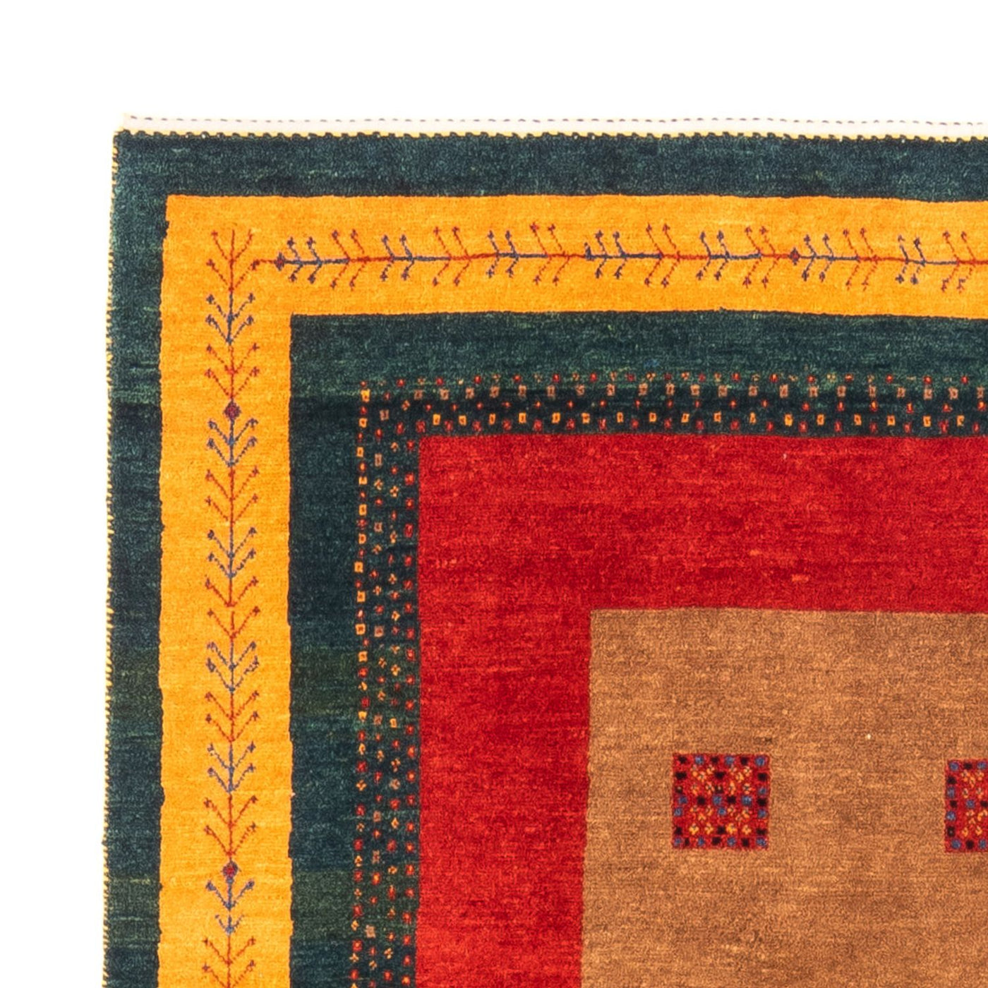 Gabbeh Persisch Teppich 197x155cm - Perserteppich Wollteppich