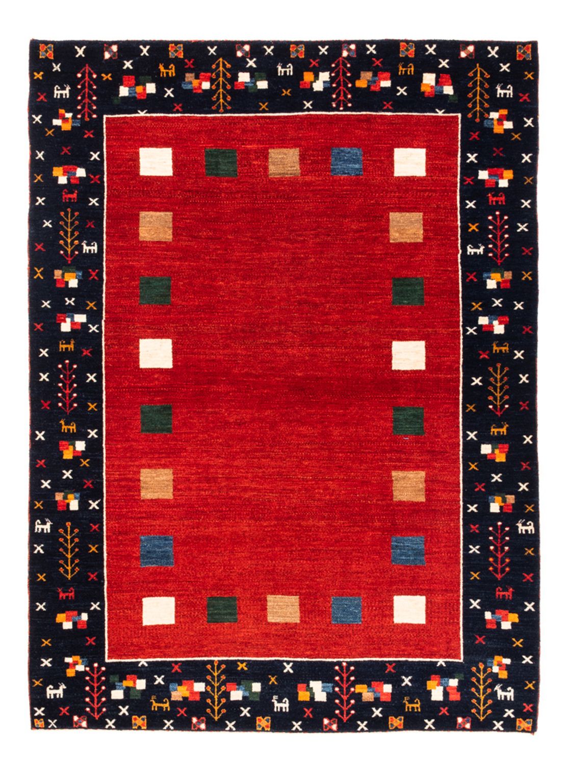 Gabbeh Teppich - Perser - 172 x 126 cm - rot