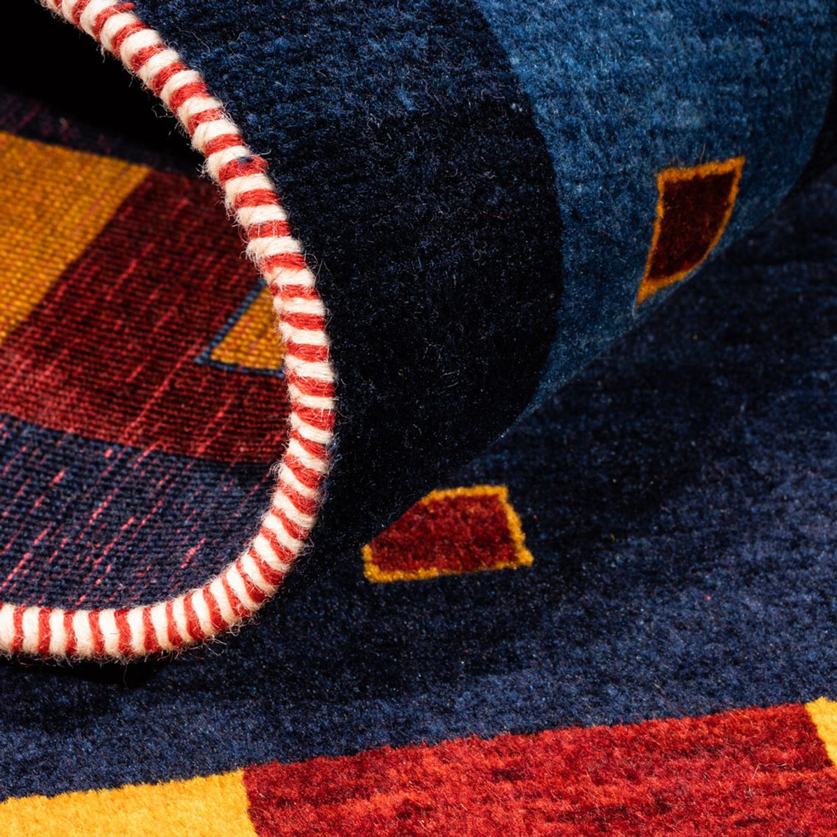 Gabbeh Teppich - Perser - 152 x 102 cm - dunkelblau