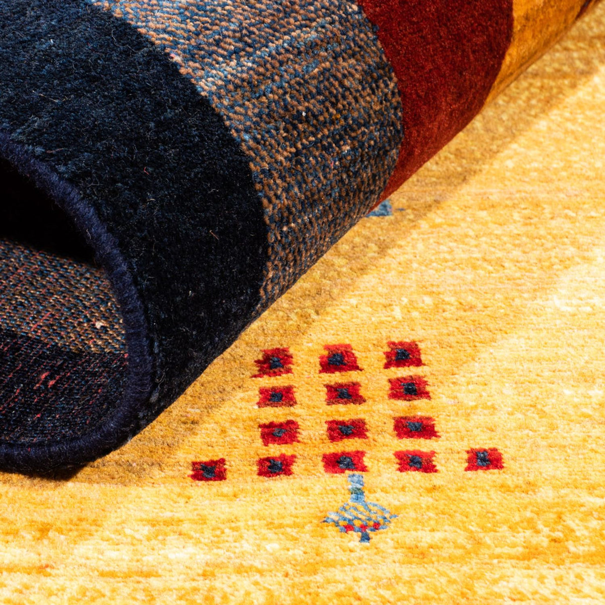 Gabbeh Teppich - Perser - 157 x 106 cm - gold