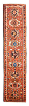Qaraja Teppich 74x300cm - Perserteppich - Läufer / Rot / 74 x 300 cm Läufer