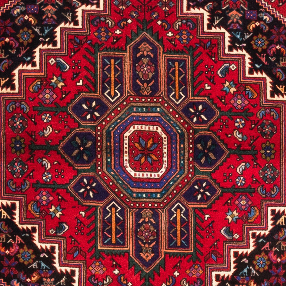 Perserteppich - Nomadic - 145 x 101 cm - rot