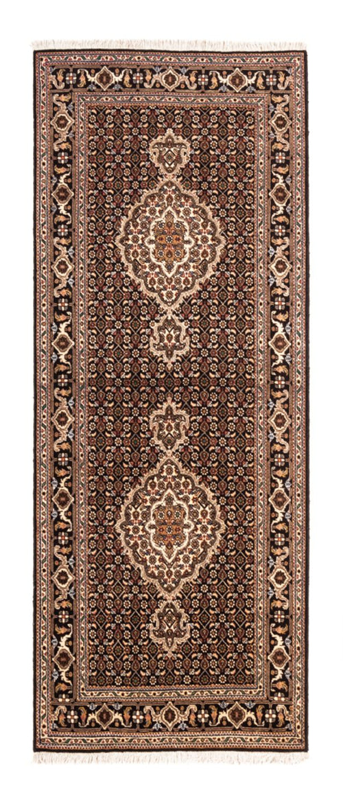 Läufer Perser - Täbriz - Royal - 195 x 76 cm - dunkelblau