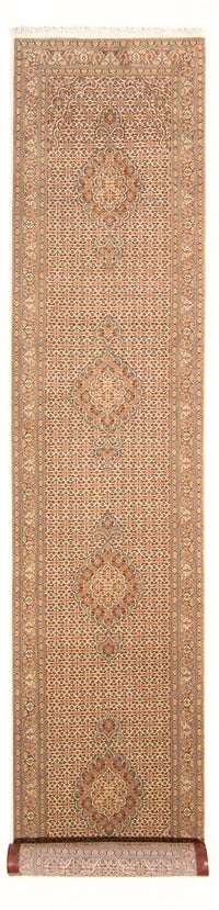 Läufer Perser - Täbriz - Royal - 393 x 80 cm - beige