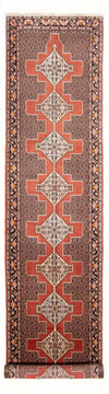 Senneh Teppich 92x410cm - Perserteppich - Läufer / Rot / 92 x 410 cm Läufer