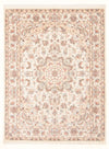 Täbriz - 50 Raj Teppich 150x203cm - Perserteppich - Rechteckig / Creme / 150 x 203 cm Rechteckig