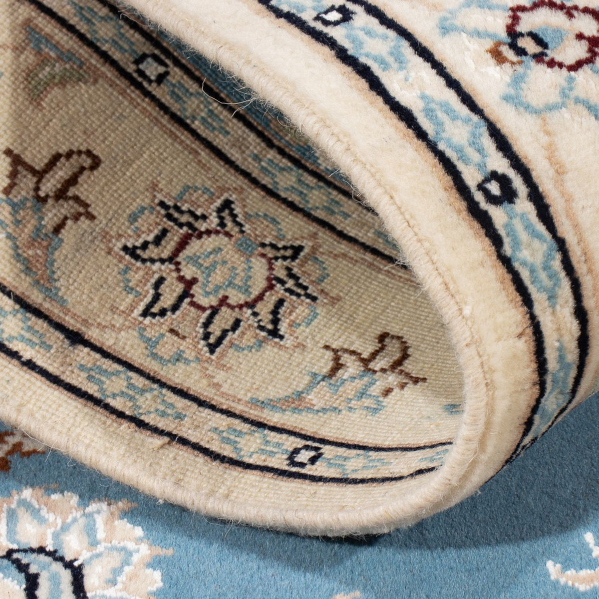 Perserteppich - Nain - Premium - 120 x 80 cm - hellblau