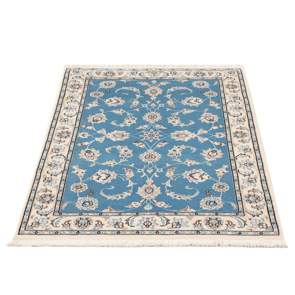 Perserteppich - Nain - Premium - 120 x 80 cm - hellblau