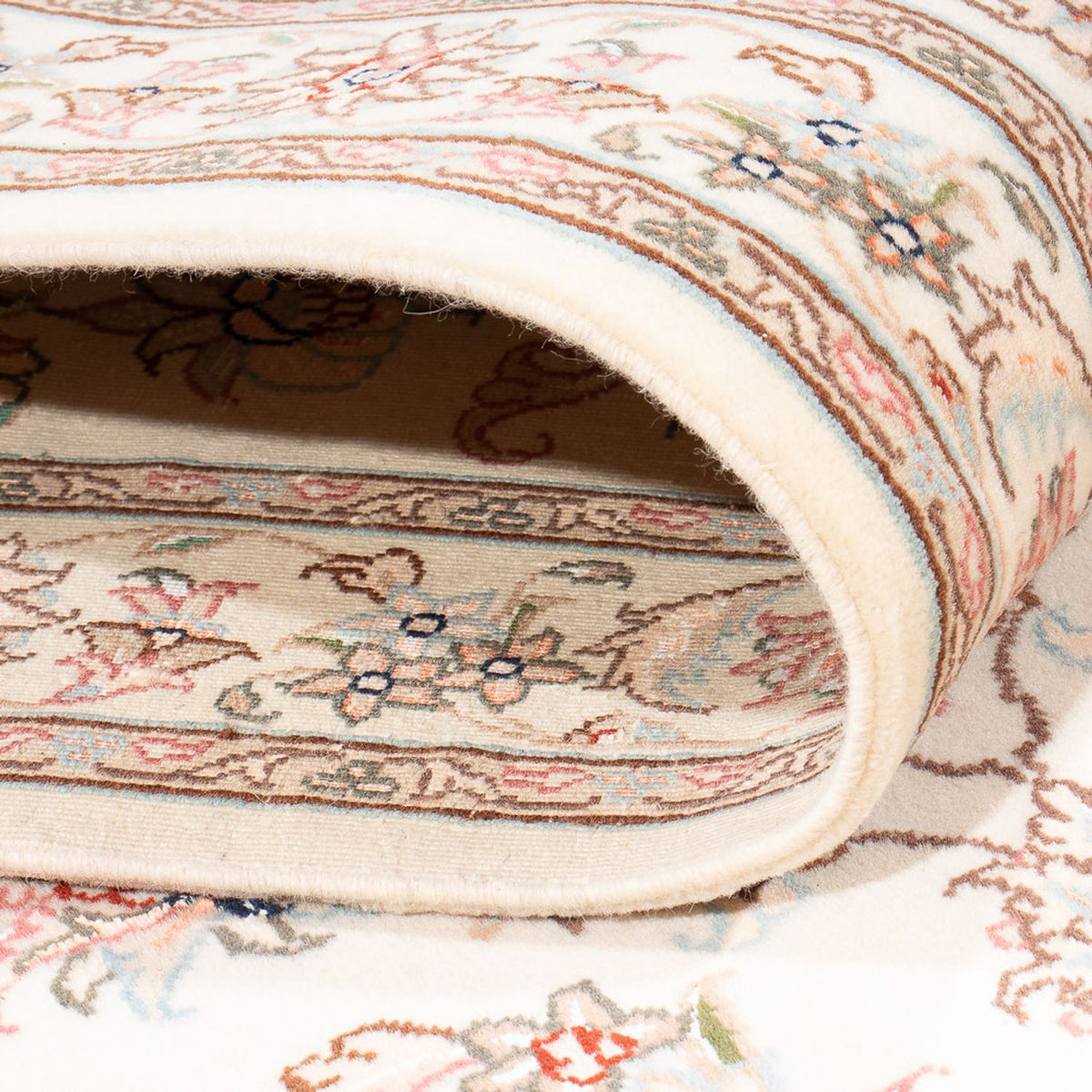 Läufer Perser - Täbriz - Royal - 298 x 91 cm - creme