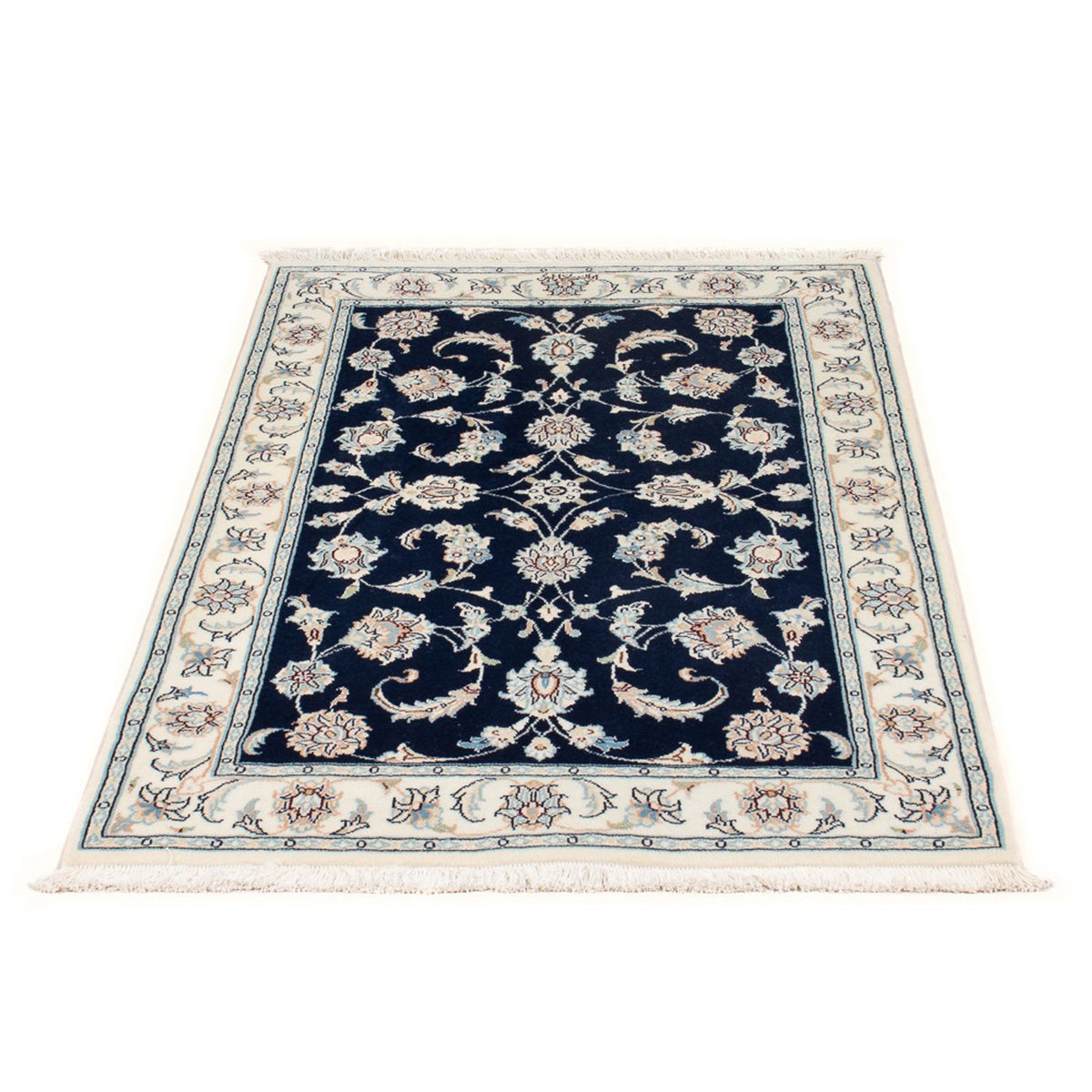 Perserteppich - Nain - Premium - 118 x 78 cm - dunkelblau