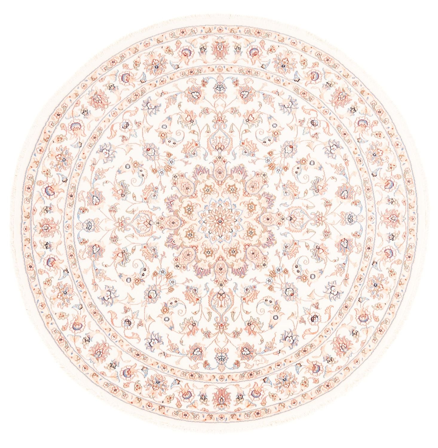 Perserteppich - Täbriz rund  - 151 x 146 cm - creme