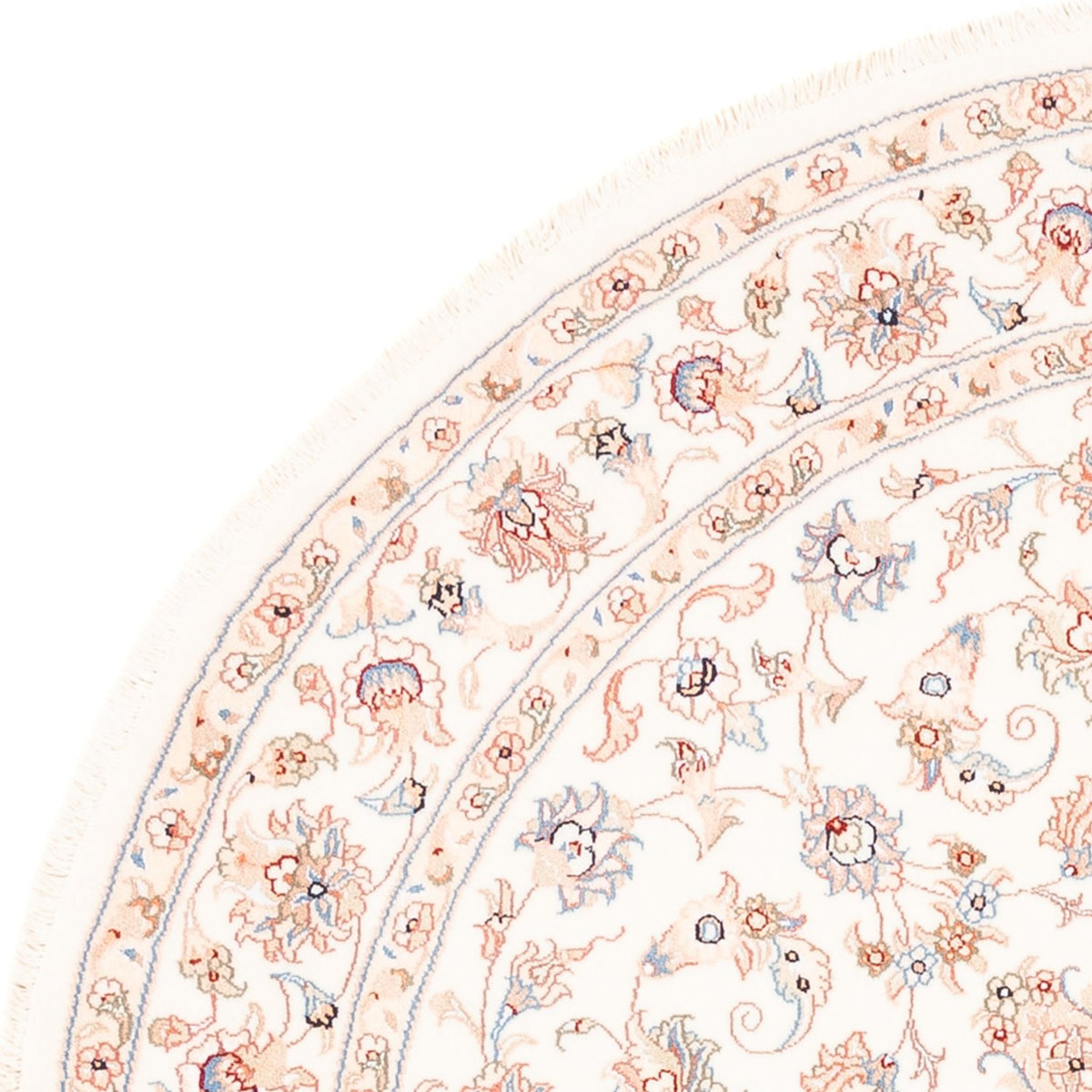 Perserteppich - Täbriz rund  - 151 x 146 cm - creme