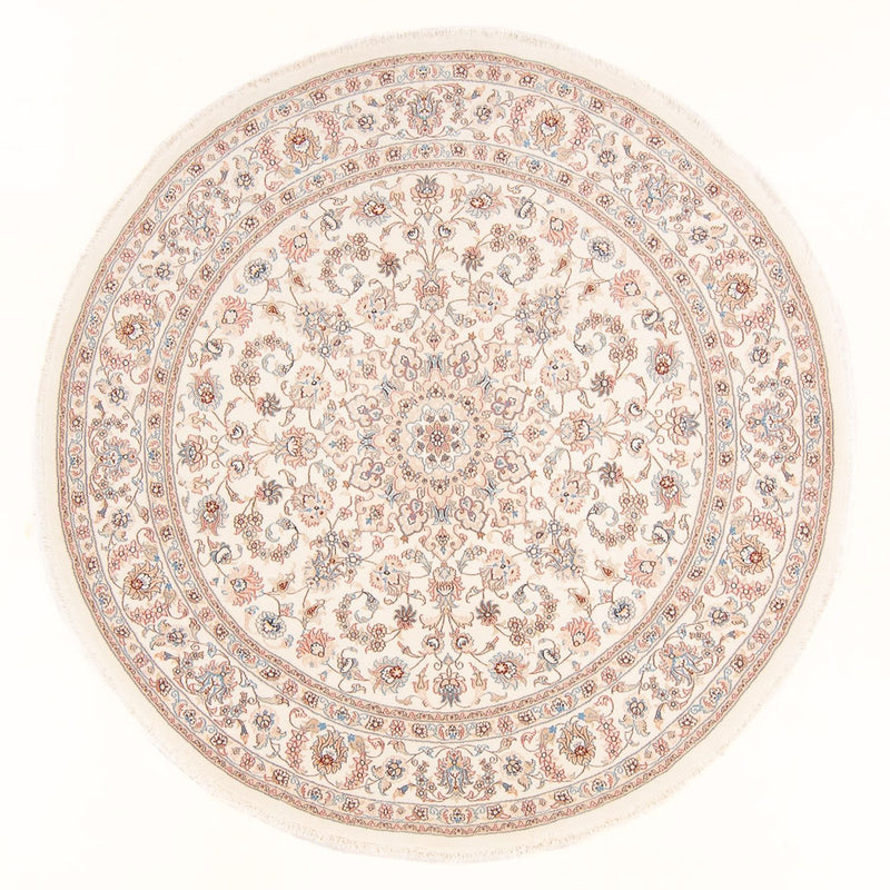 Perserteppich - Täbriz - Royal rund  - 197 x 194 cm - creme