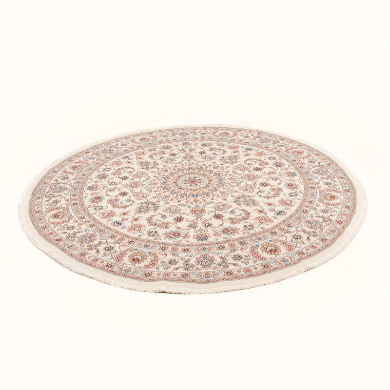 Perserteppich - Täbriz - Royal rund  - 197 x 194 cm - creme