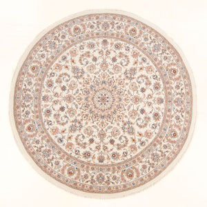 Perserteppich - Täbriz - Royal rund  - 199 x 197 cm - creme