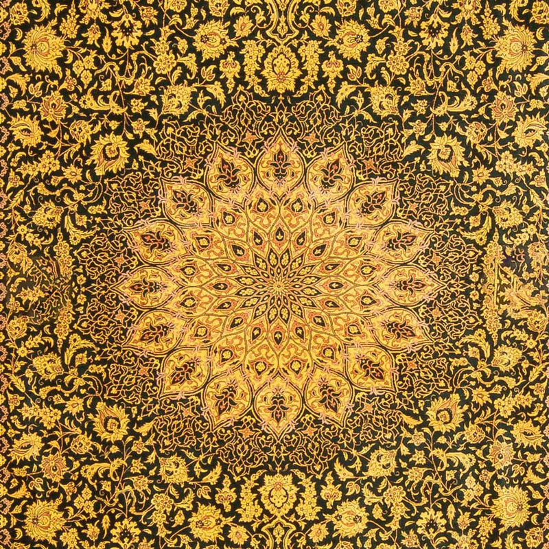 Seidenteppich - Ghom Seide - Premium - 294 x 196 cm - olivgrün
