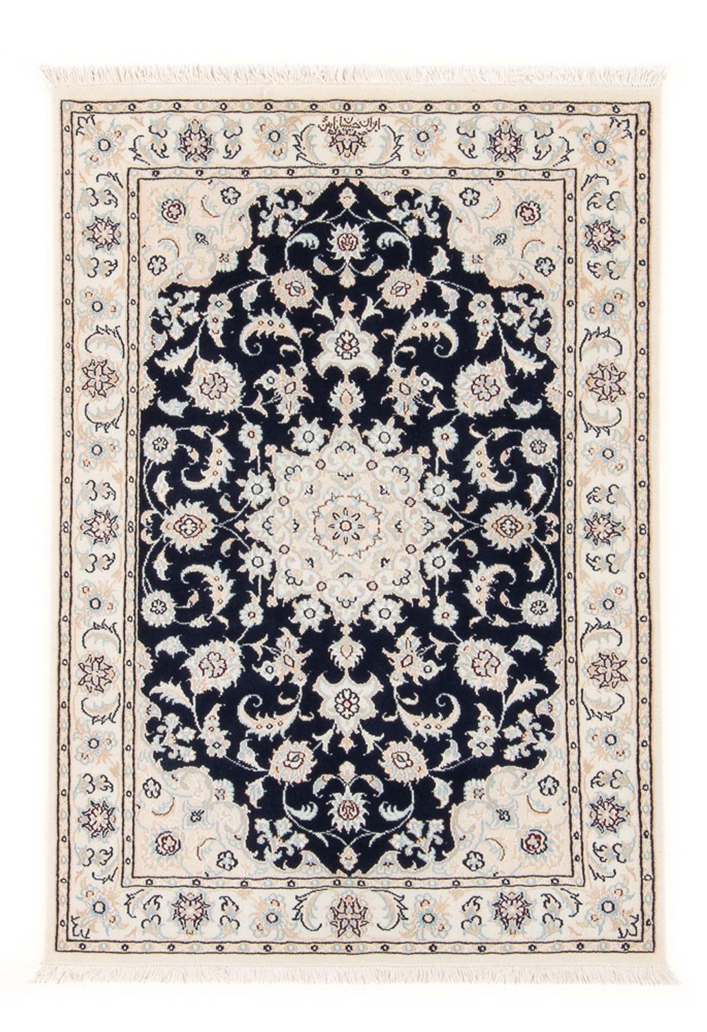 Perserteppich - Nain - Premium - 118 x 80 cm - dunkelblau
