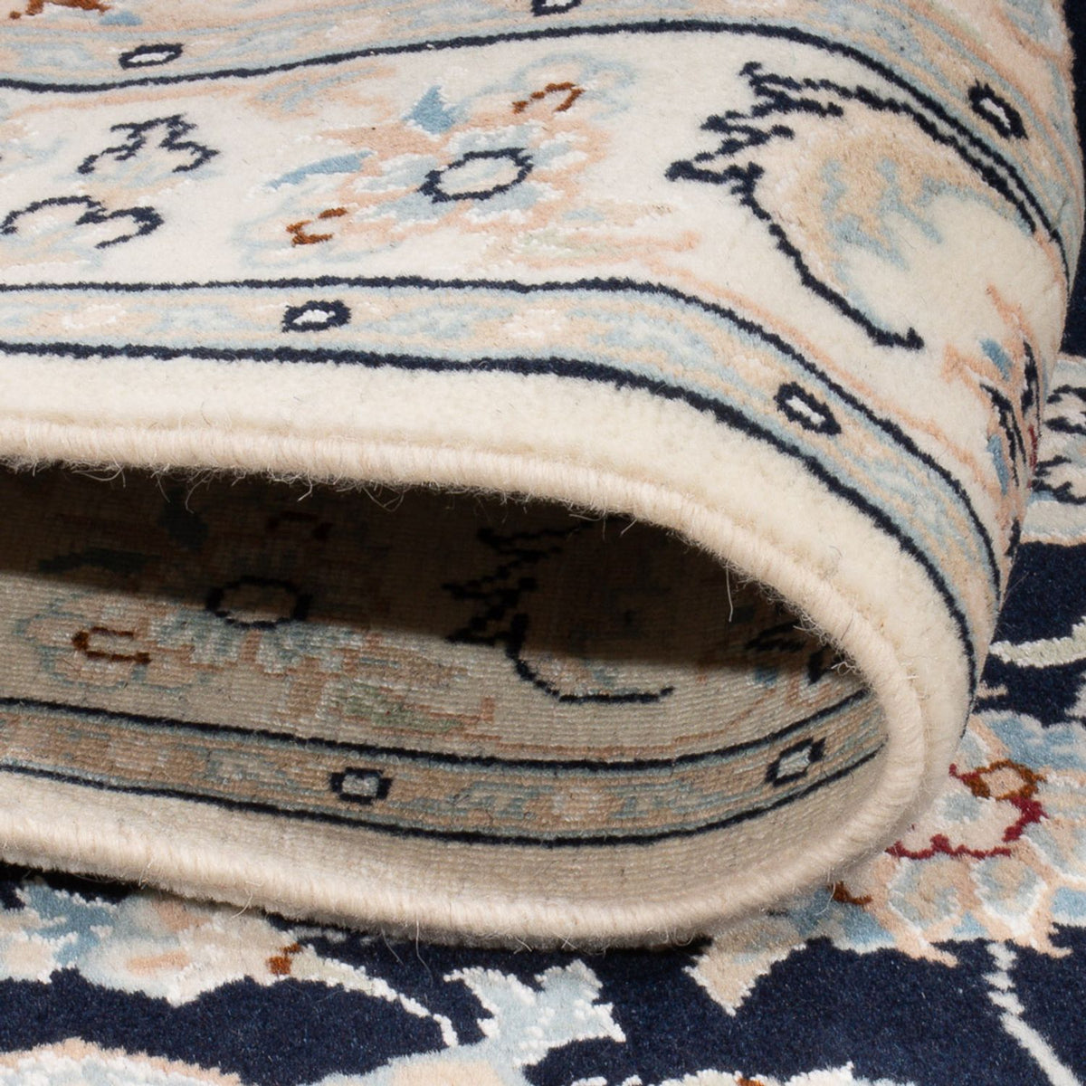 Perserteppich - Nain - Premium - 120 x 80 cm - dunkelblau