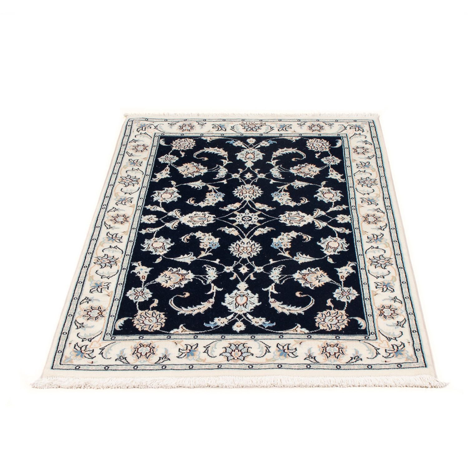 Perserteppich - Nain - Premium - 124 x 82 cm - dunkelblau