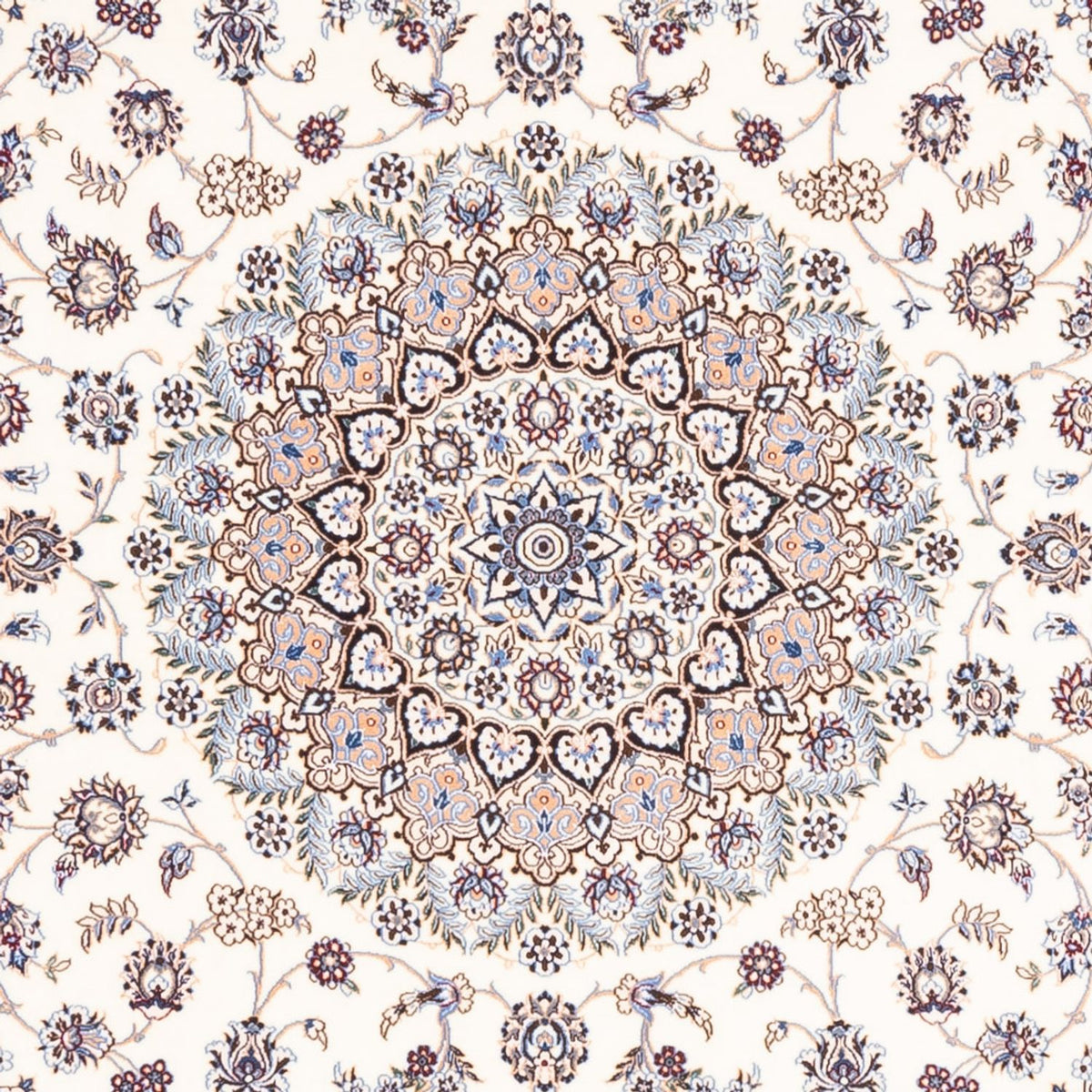 Perserteppich - Nain - Premium quadratisch  - 203 x 201 cm - creme