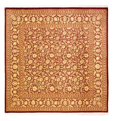 Seidenteppich - Ghom Seide - Premium quadratisch  - 200 x 200 cm - gold