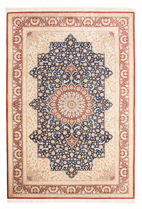 Seidenteppich - Ghom Seide - Premium - 287 x 196 cm - blau