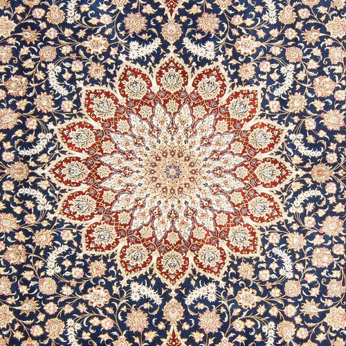 Seidenteppich - Ghom Seide - Premium - 287 x 196 cm - blau