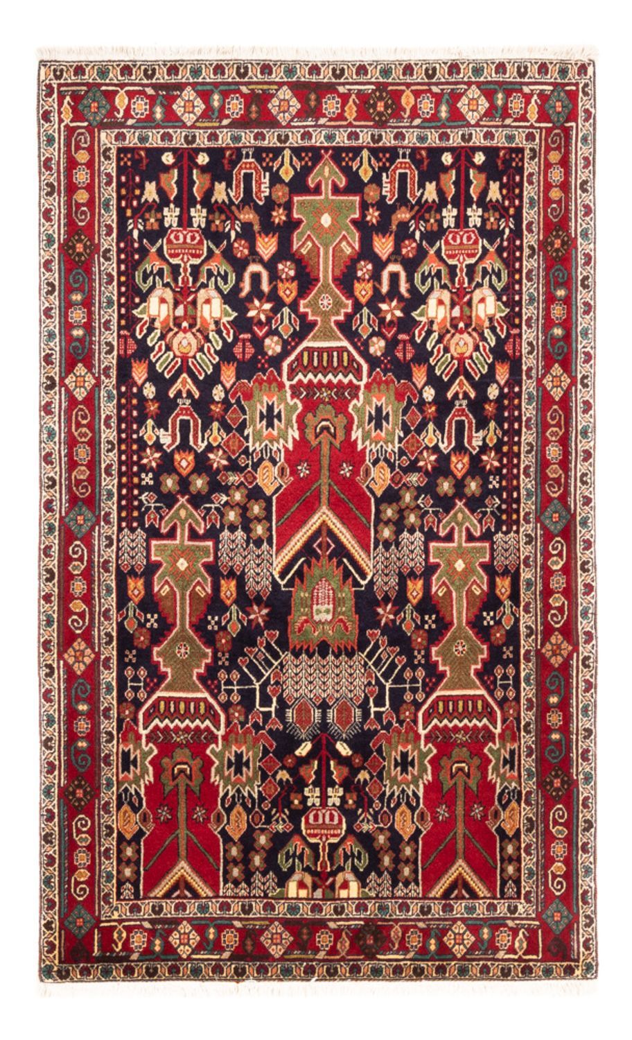 Perserteppich - Nomadic - 155 x 100 cm - bordeauxrot