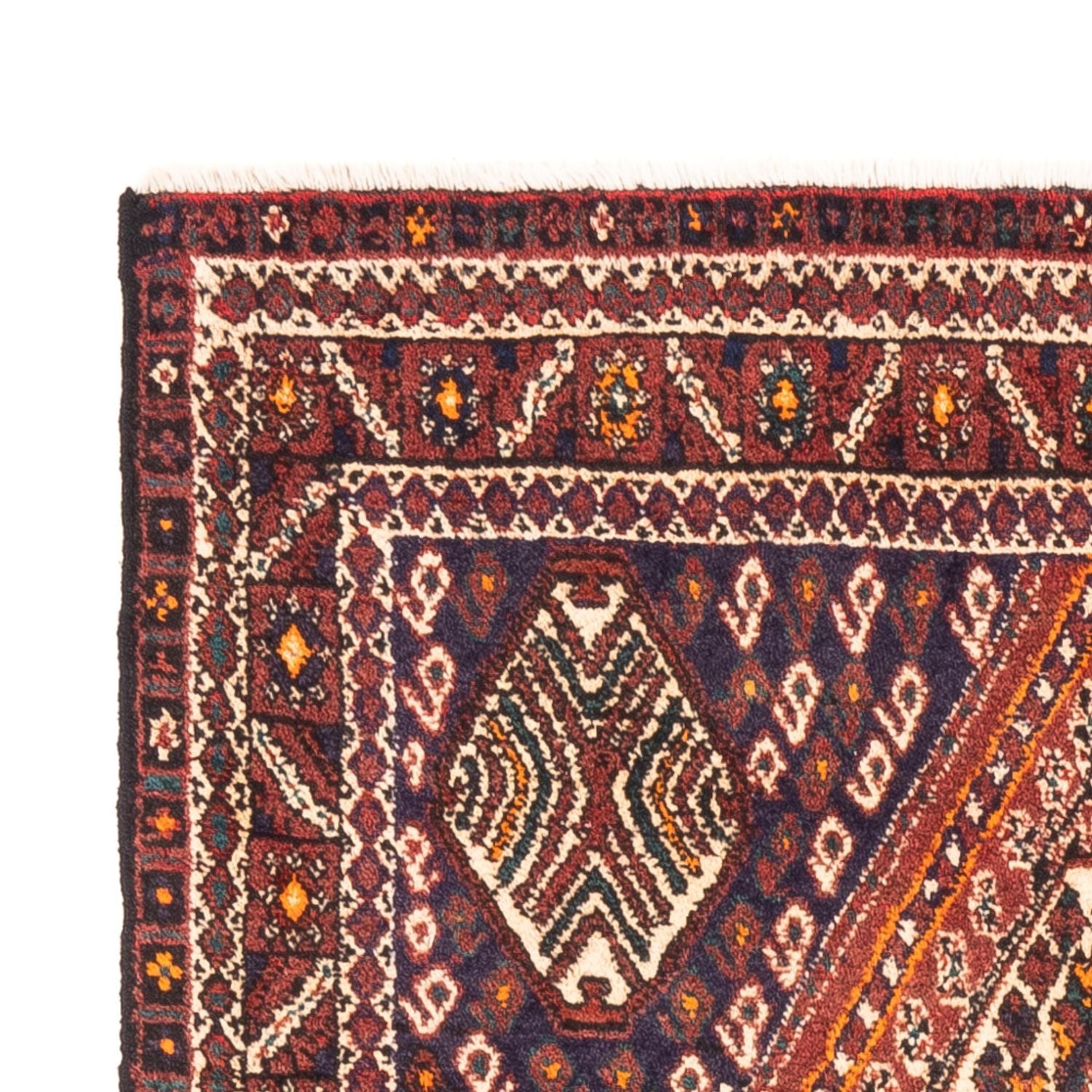 Perserteppich - Nomadic - 127 x 98 cm - bordeauxrot