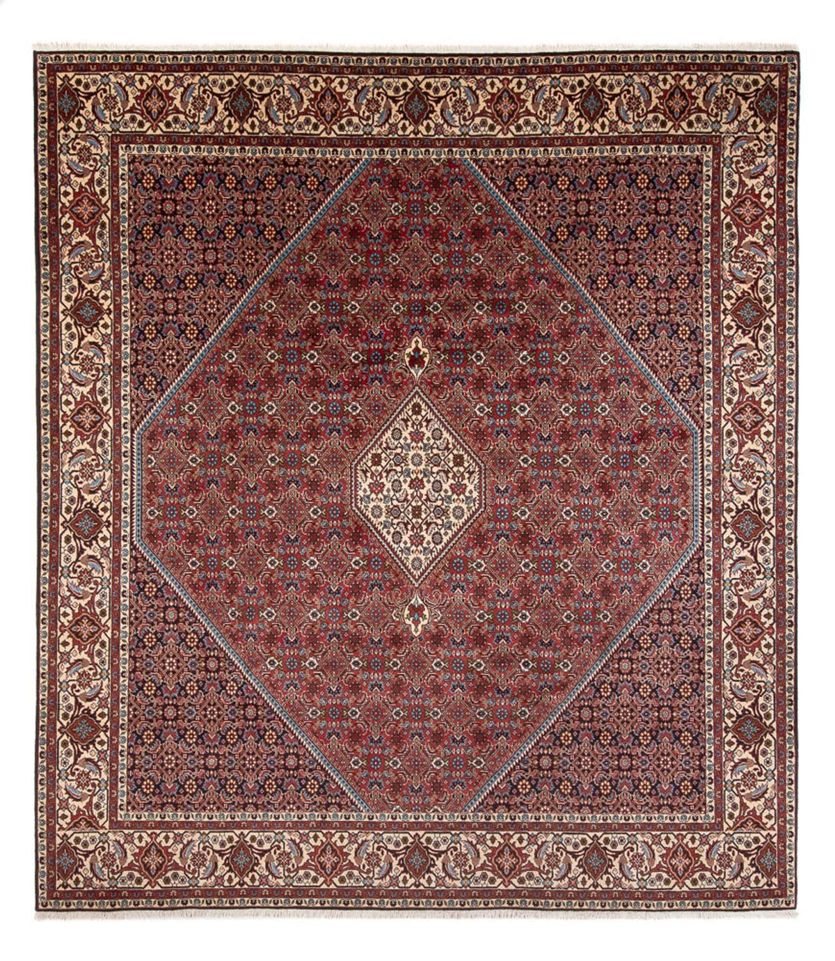 Perserteppich - Bidjar - Royal - 294 x 253 cm - dunkelrot