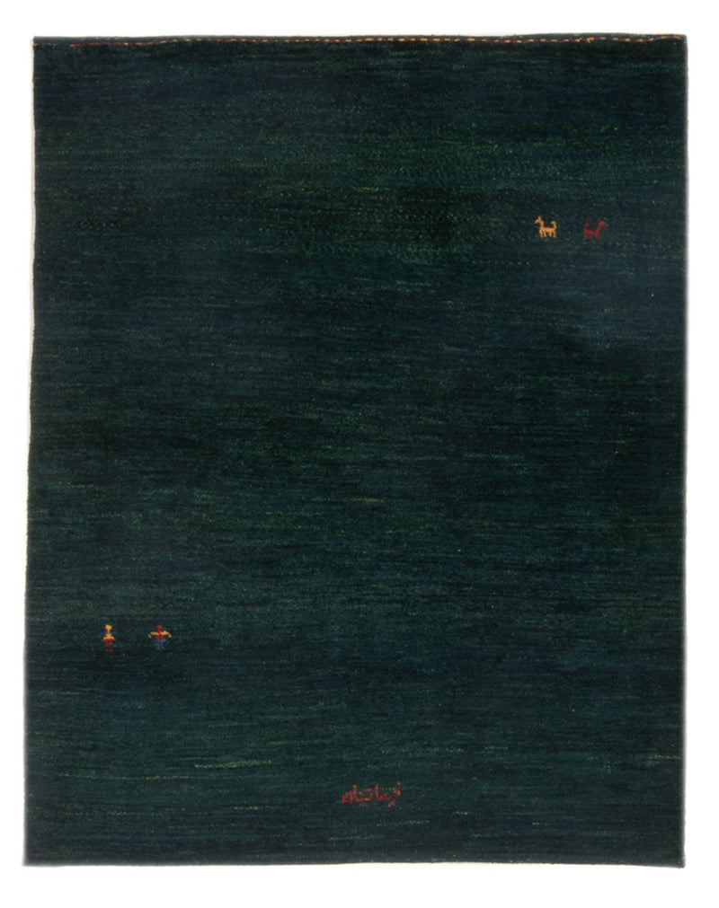 Gabbeh Teppich - Perser - 148 x 104 cm - dunkelgrün