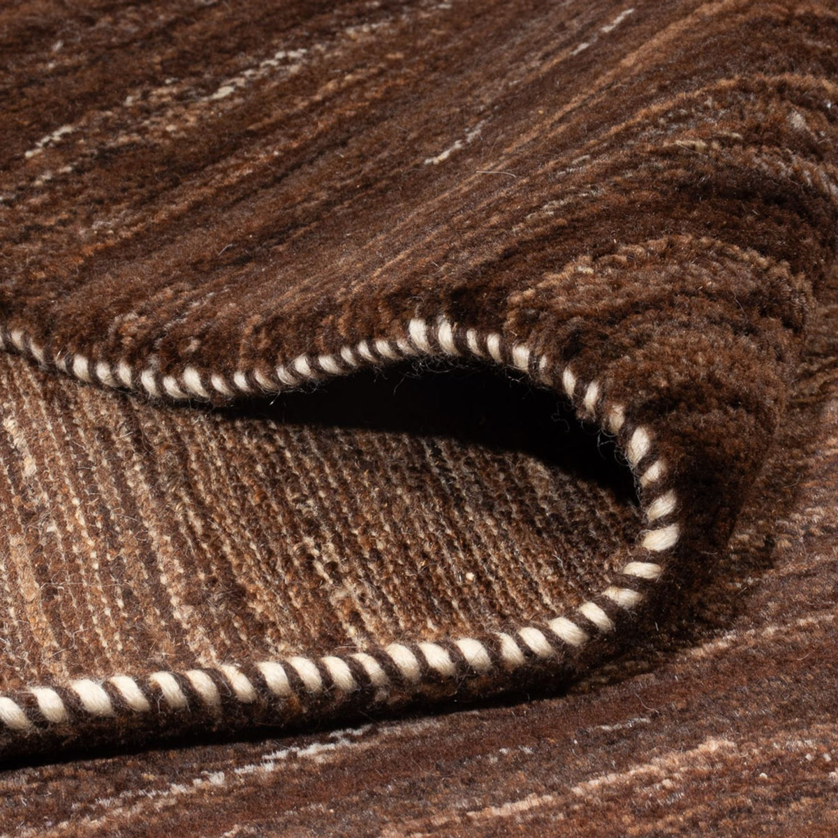 Gabbeh Teppich - Perser - 248 x 215 cm - dunkelbraun