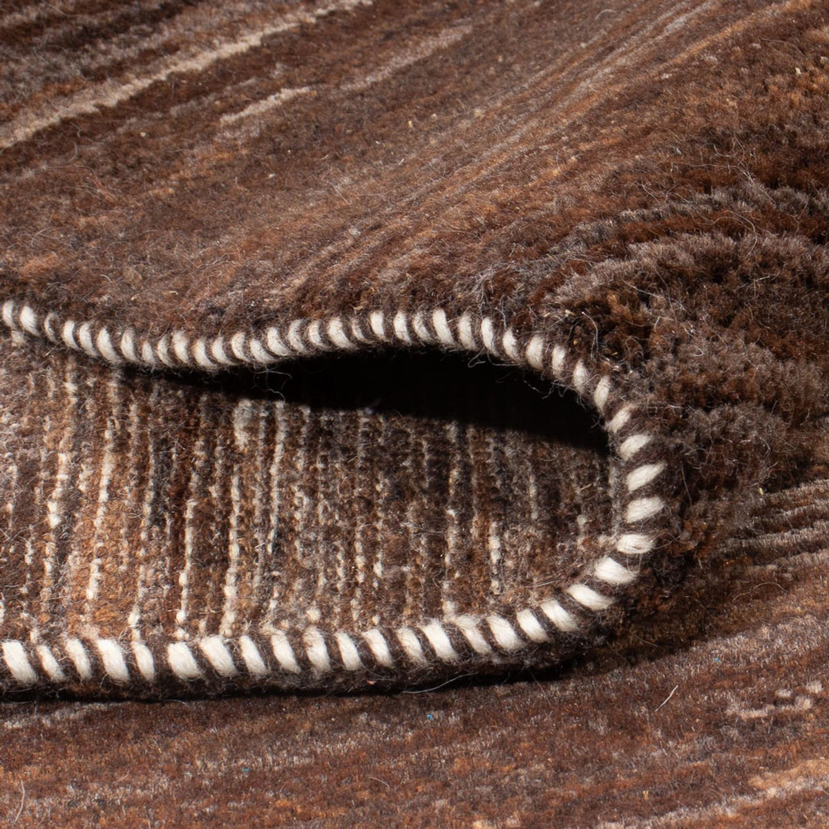 Gabbeh Teppich - Perser - 192 x 158 cm - dunkelbraun