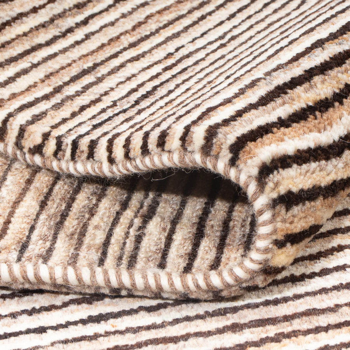 Gabbeh Teppich - Perser - 190 x 152 cm - dunkelbeige