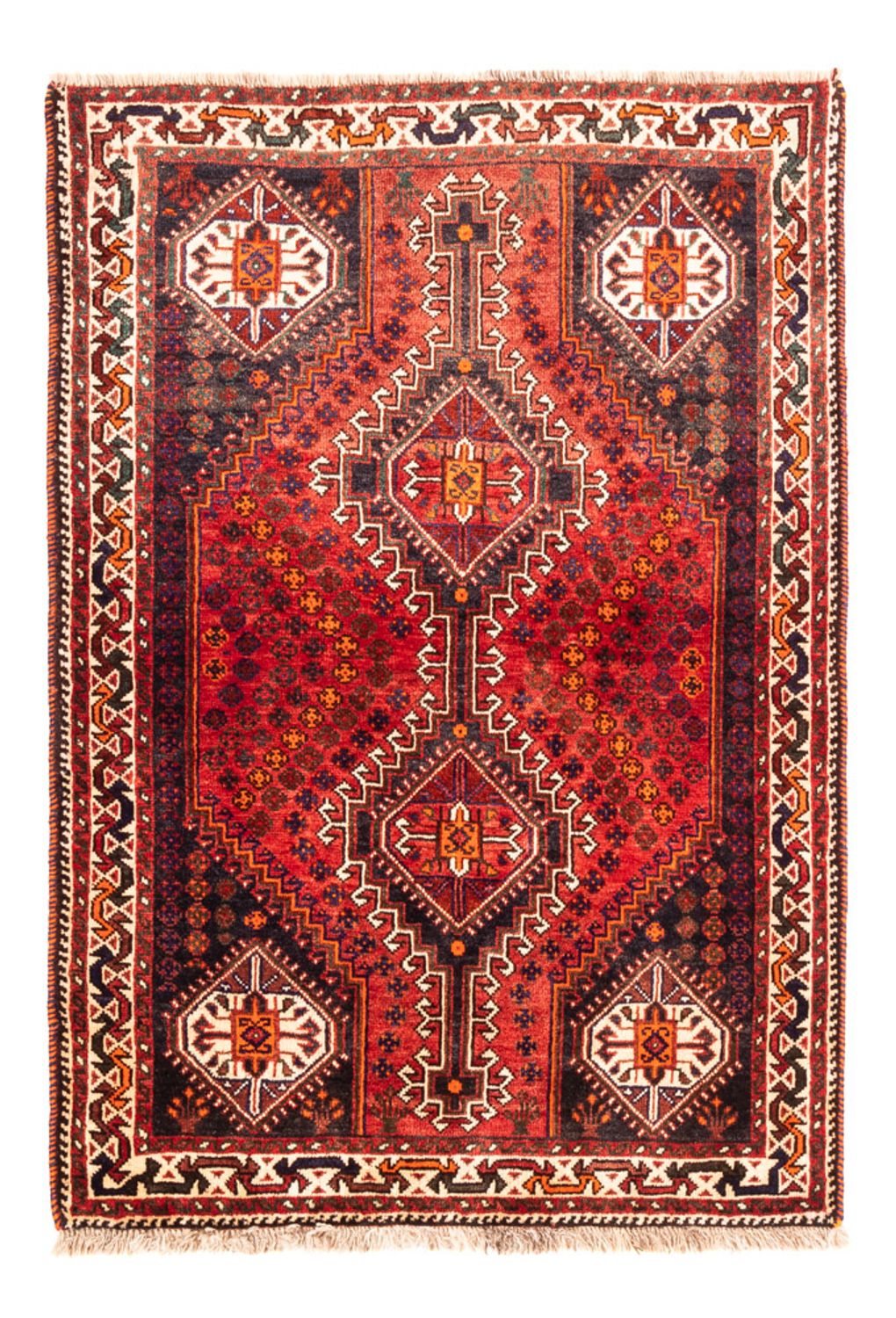 Perserteppich - Nomadic - 156 x 113 cm - rot