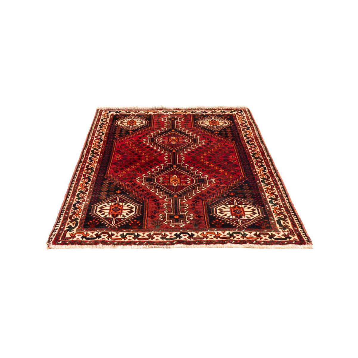 Perserteppich - Nomadic - 156 x 113 cm - rot