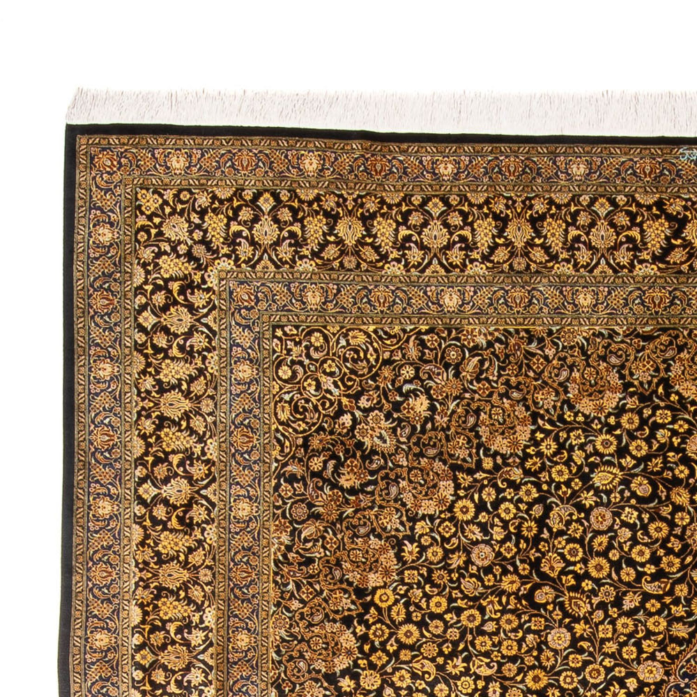 Seidenteppich - Ghom Seide - Premium - 353 x 242 cm - schwarz