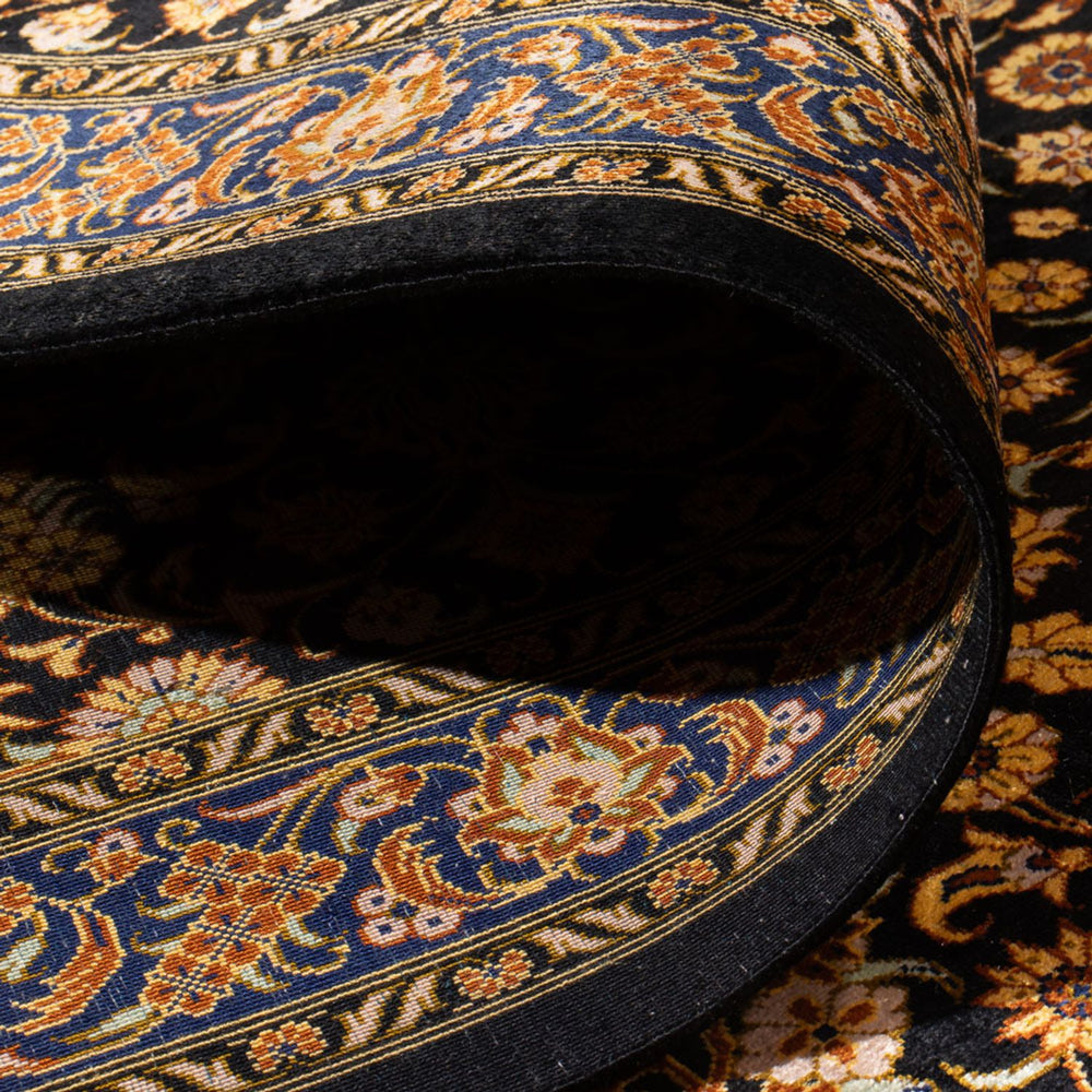 Seidenteppich - Ghom Seide - Premium - 353 x 242 cm - schwarz