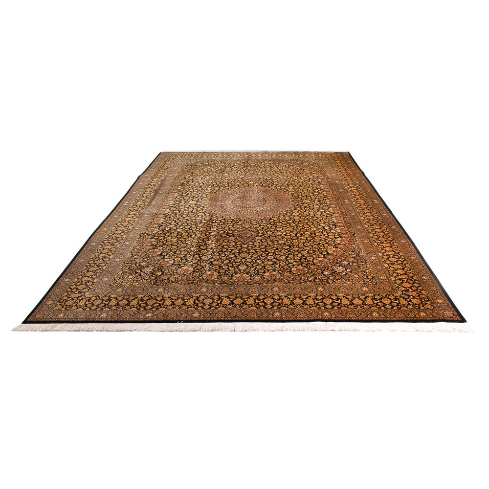 Seidenteppich - Ghom Seide - Premium - 353 x 242 cm - schwarz