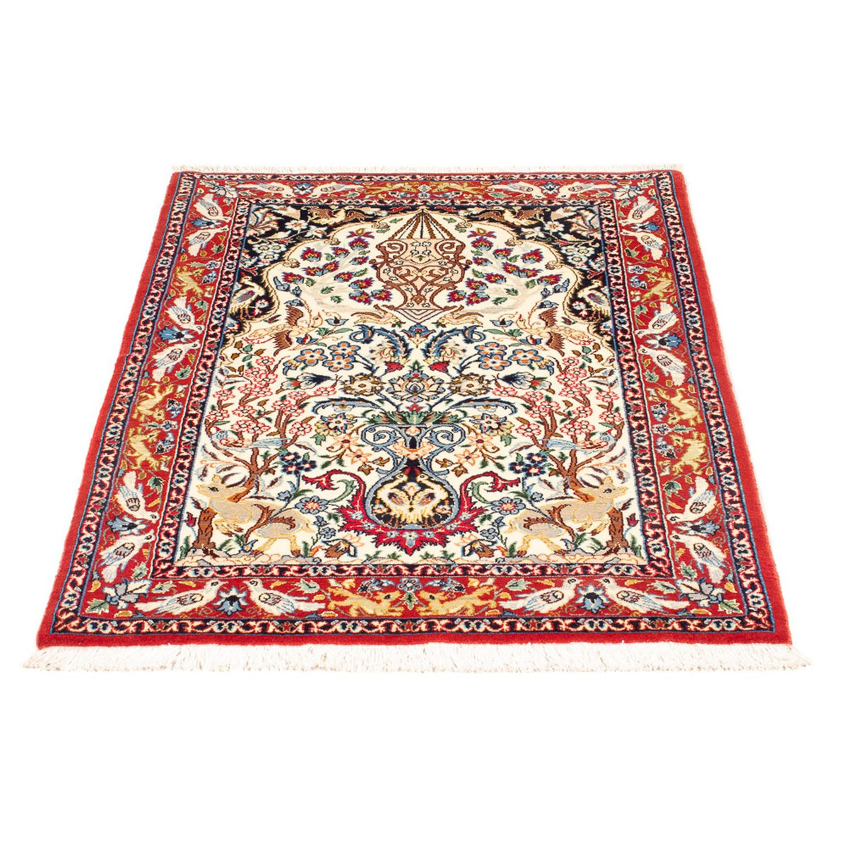 Perserteppich - Isfahan - Premium - 100 x 75 cm - creme