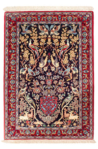 Perserteppich - Isfahan - Premium - 106 x 72 cm - dunkelblau