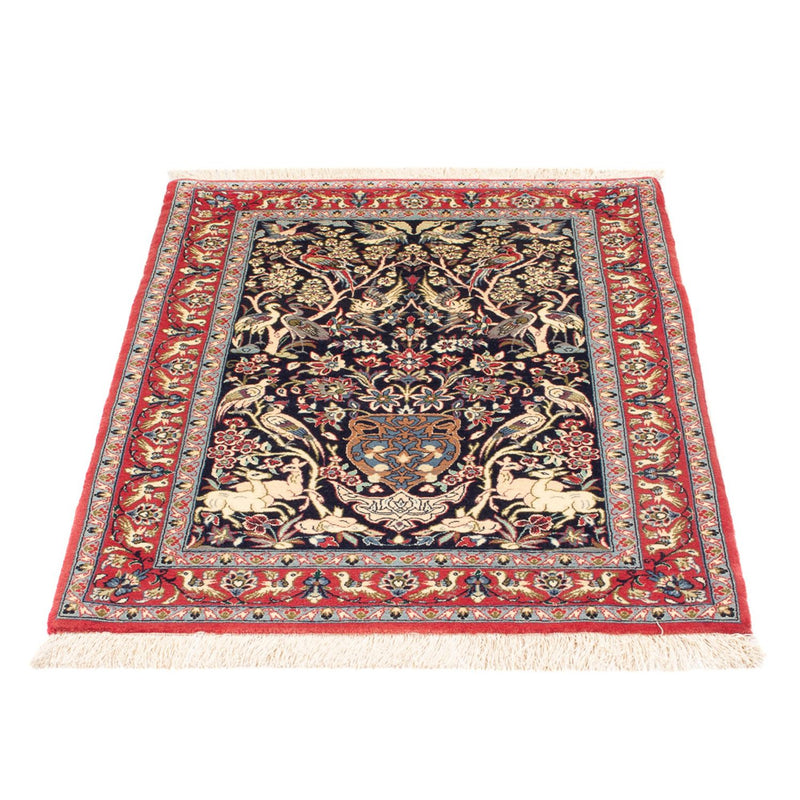 Perserteppich - Isfahan - Premium - 98 x 70 cm - dunkelblau