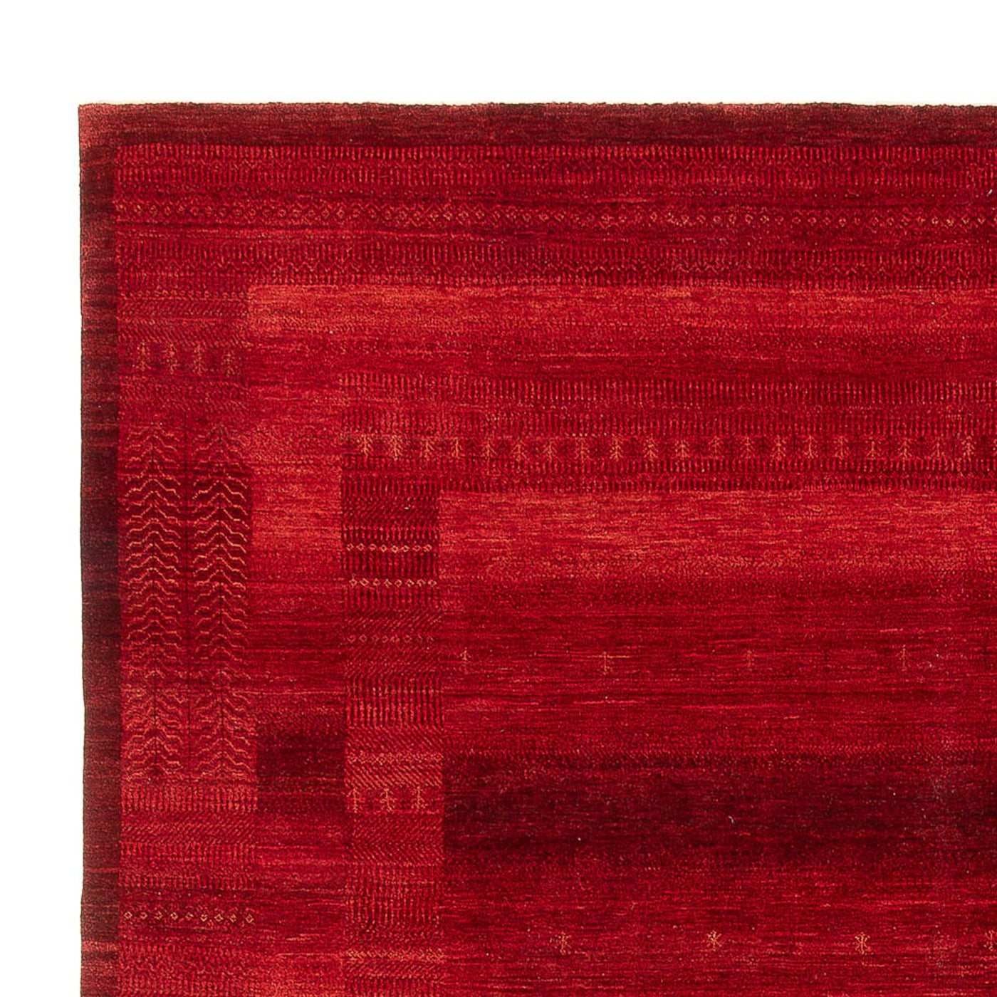 Gabbeh Teppich - Loribaft Perser - 384 x 284 cm - rot